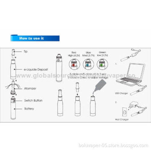 CE5 eGo Electronic Cigarettes with Changeable Coil in Various Coils